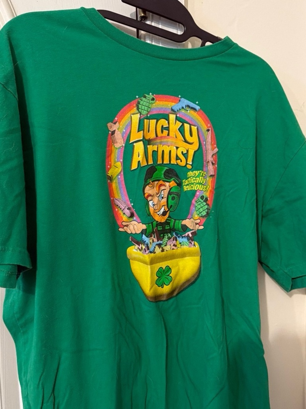 Grunt Style Green Lucky Arms Graphic Tee